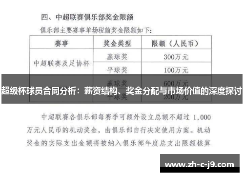 超级杯球员合同分析：薪资结构、奖金分配与市场价值的深度探讨